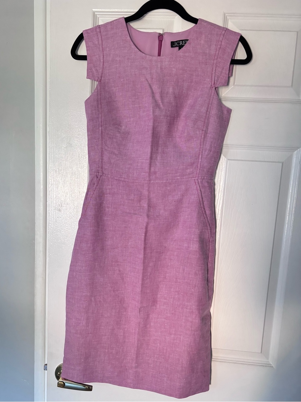 J Crew Resume linen blend pink/heathered dress